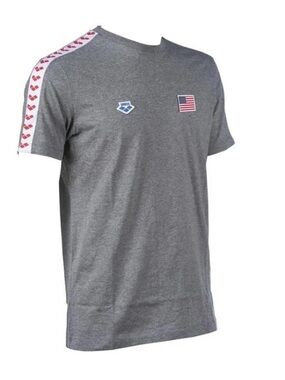 Arena USA Patch Grey Men's Athletic Tee size M NWT
